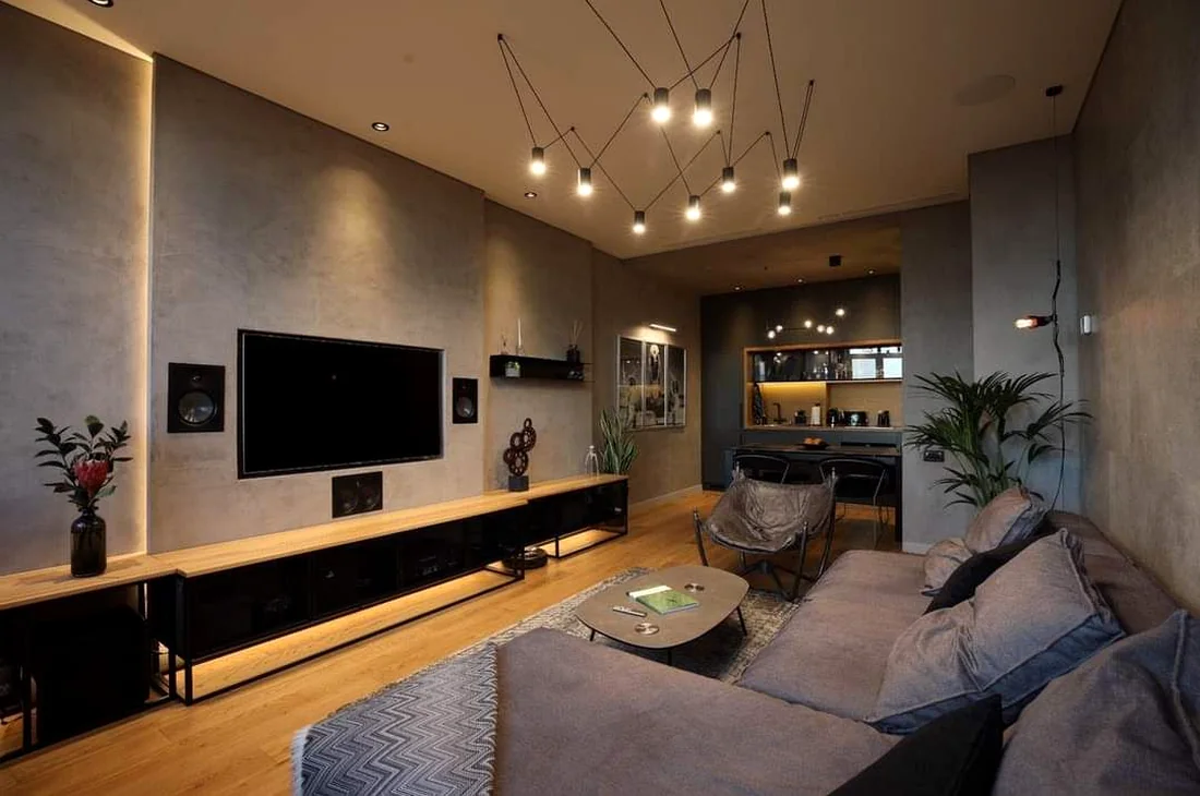 LED lighting and interior wiring in an apartment